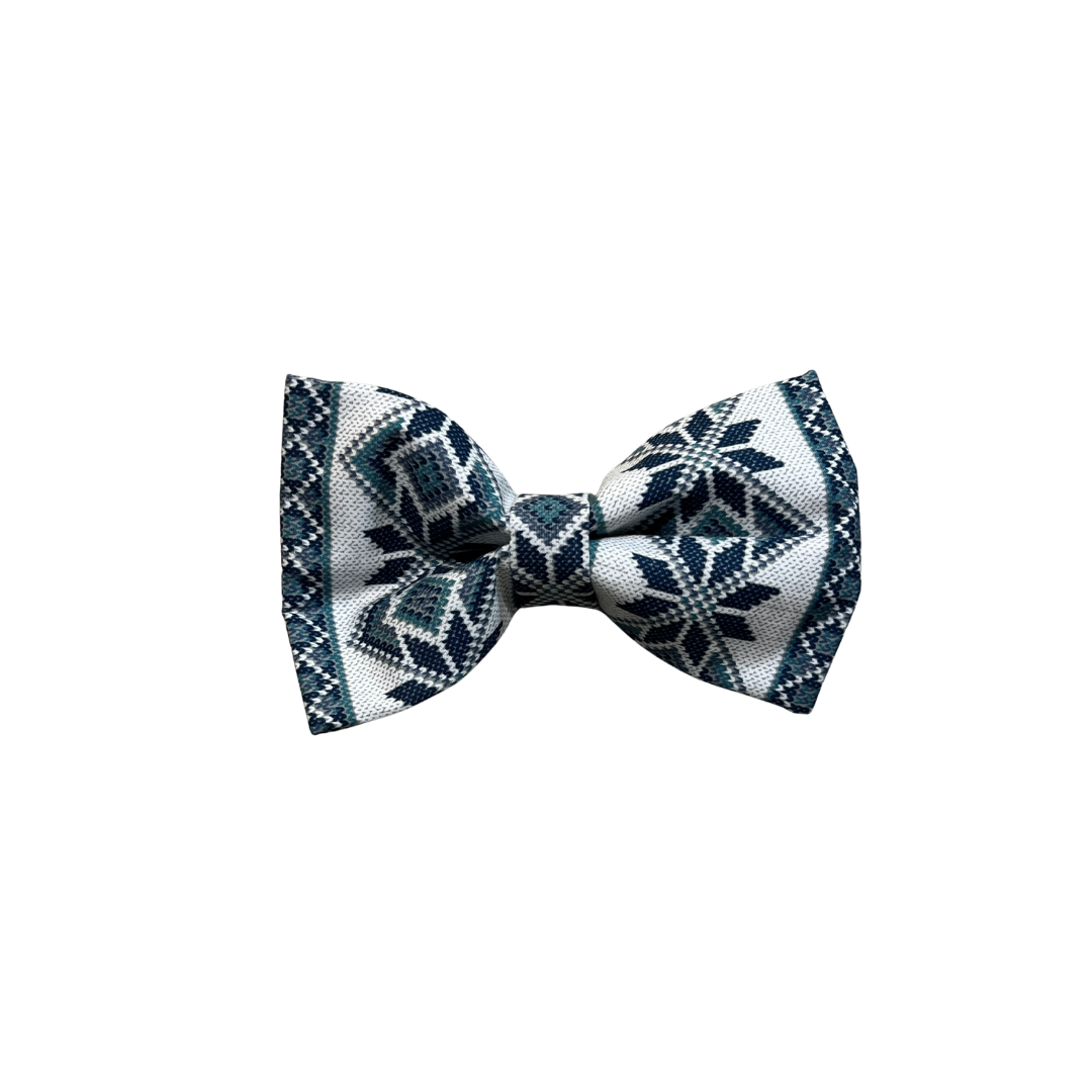 Snowy Fair Isle Bow Tie