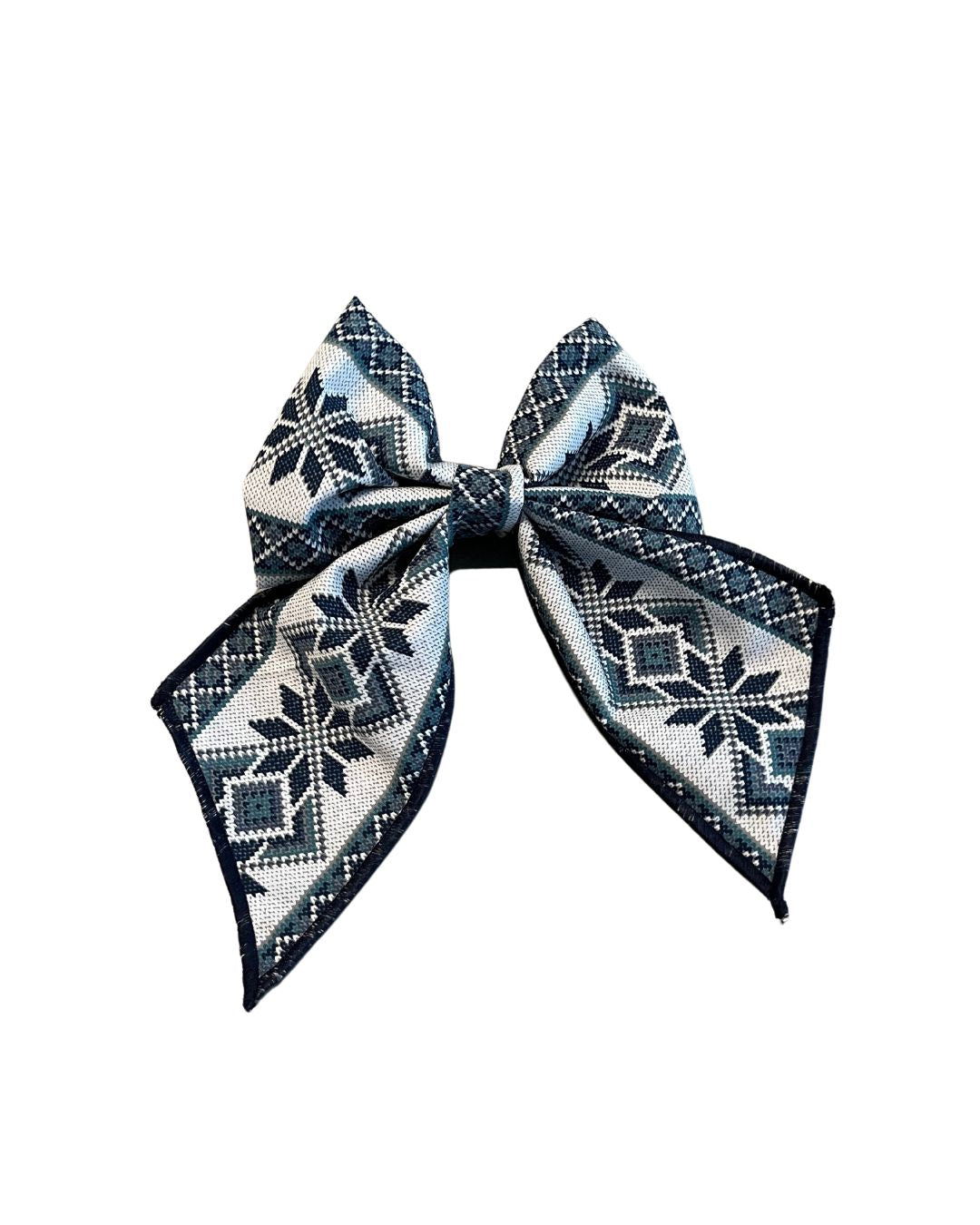 Snowy Fair Isle Sailor Bow