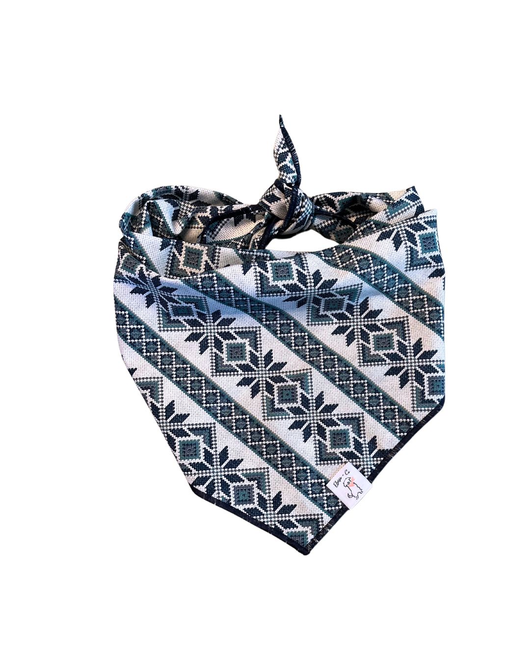 Snowy Fair Isle Bandana