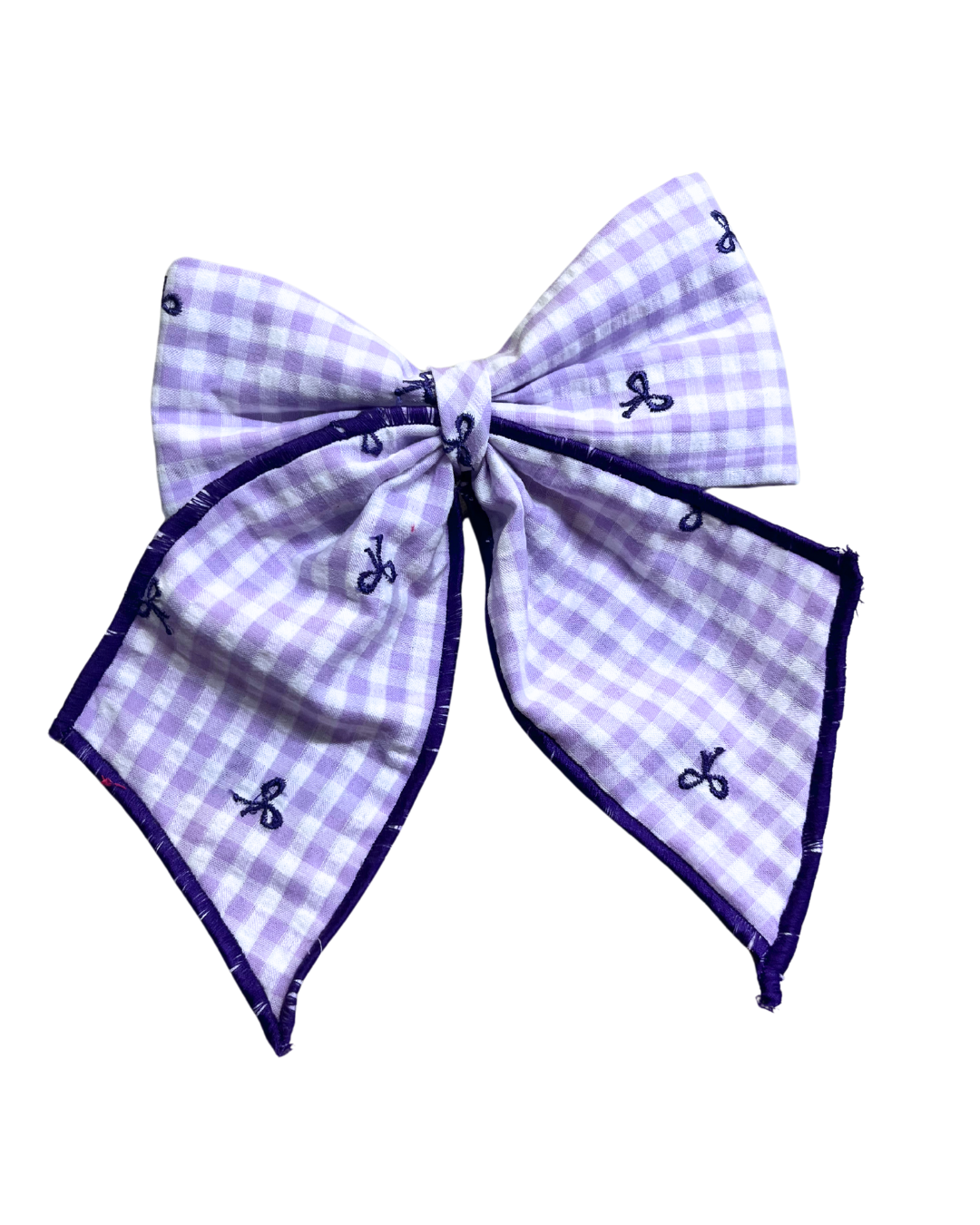 Lavender Lattice Sailor Bow
