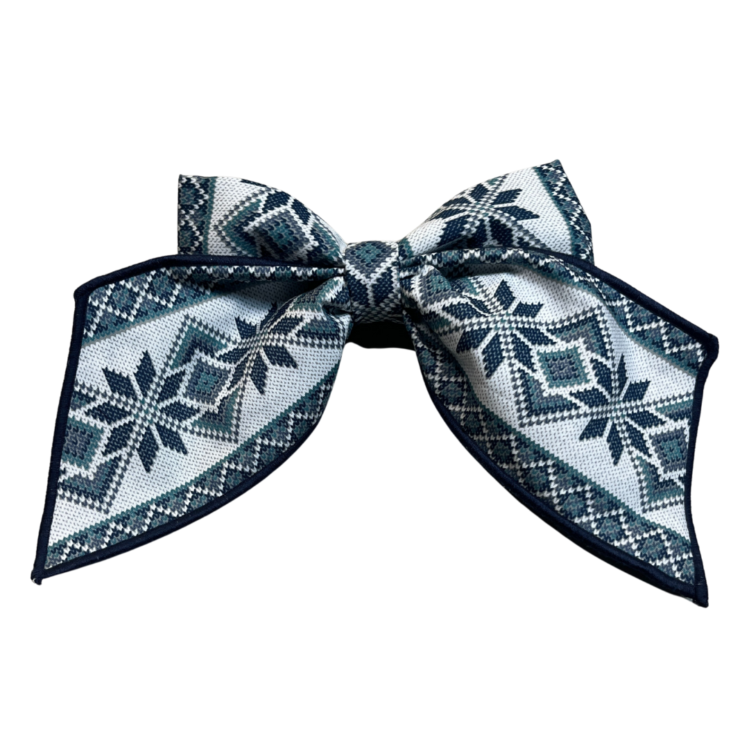 Snowy Fair Isle Sailor Bow
