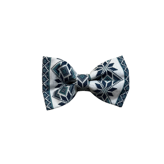 Snowy Fair Isle Bow Tie