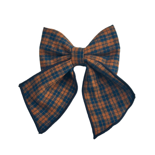 Orchard Gingham Flannel Sailor Bow