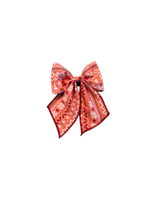 Warm + Cozy Pink Sailor Bow