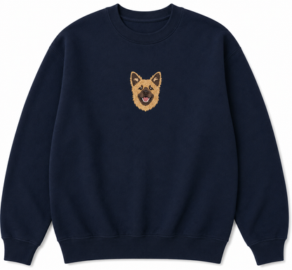 Custom Embroidered Pet Portrait Sweatshirt — Full Color, Basic