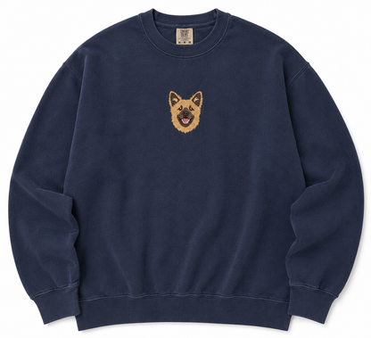 Custom Embroidered Pet Portrait Sweatshirt — Full Color, Premium