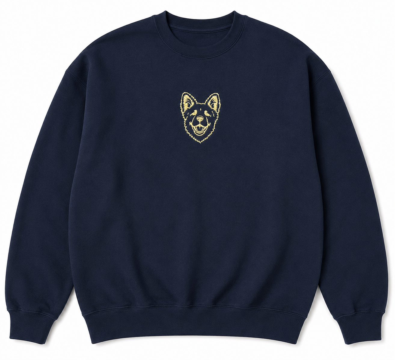 Custom Embroidered Pet Portrait Sweatshirt — Outline, Basic