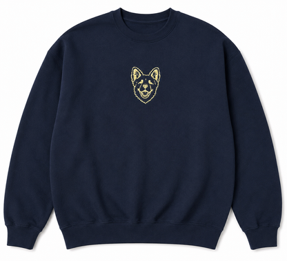 Custom Embroidered Pet Portrait Sweatshirt — Outline, Basic