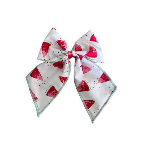 Watermelon Delight Sailor Bow